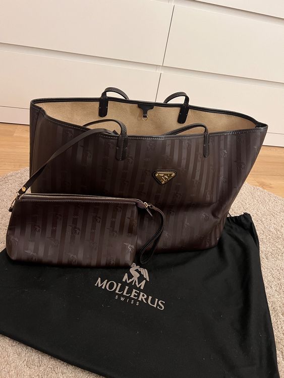 Maison Mollerus ZUERICH Shopper Terra Braun/gold | Kaufen Auf Ricardo