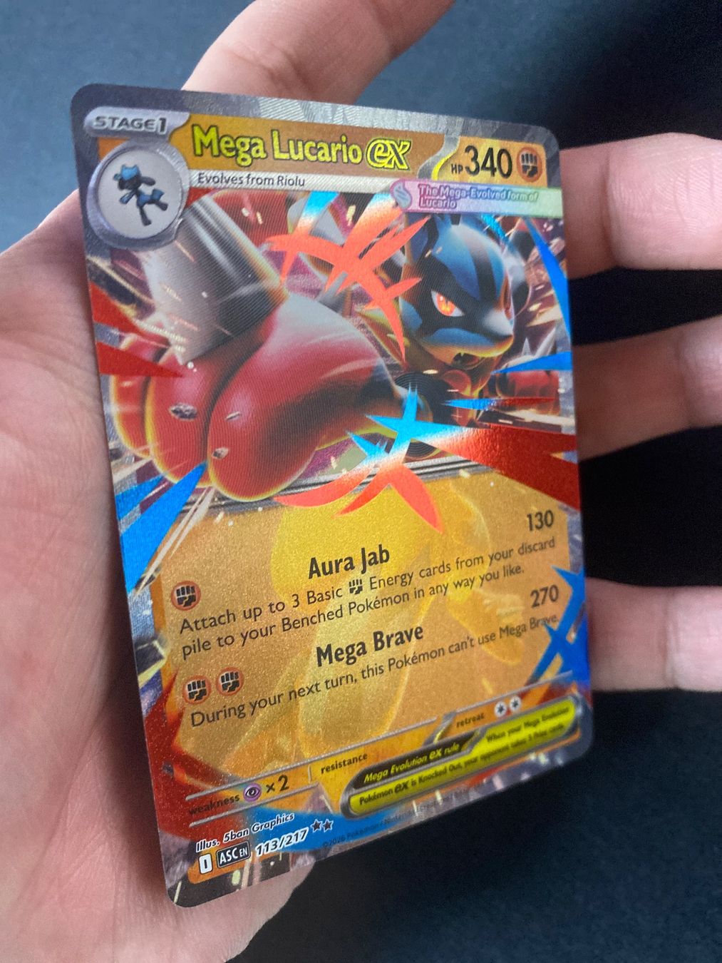 Pokémon Carte collezionabili: Mega Lucario ex 113 - Ascended Heroes - EN – Nuovo (secondo la descrizione) da Hausen AG venduto da Shrade 1