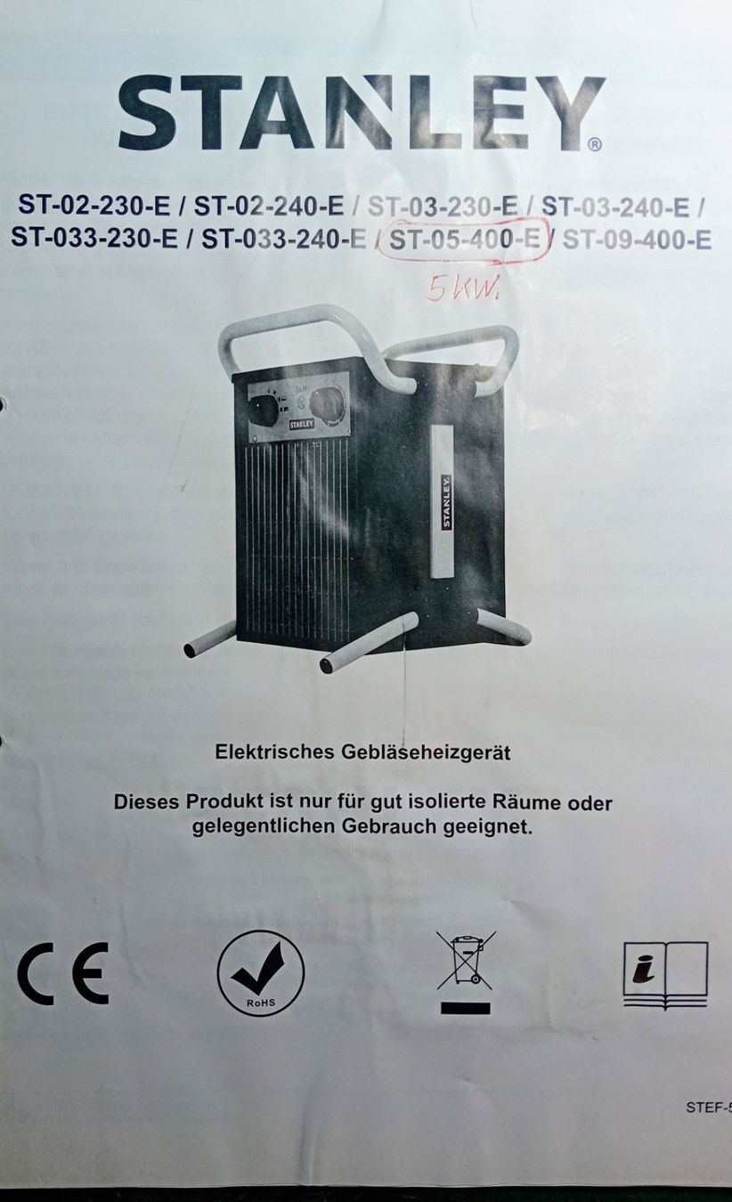 Stanley Heizgeräte: Bau Heizgerät Stanley – Gebraucht aus Emmenbrücke von iseppi34 1
