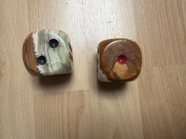 2 Würfel Onyx-Marmor, Naturstein, Dekoration