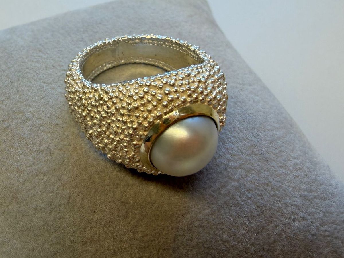 Bagues: Ring mit Perle 925 Silber Grösse 58 – D'occasion à St. Gallen par galluswatches