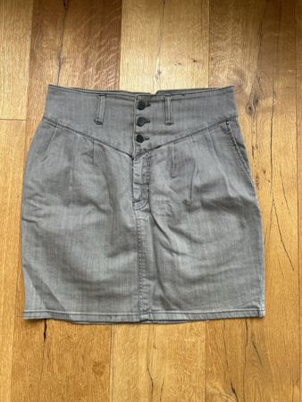 Jeansrock Vero Moda grau hoher Bund Grösse 40
