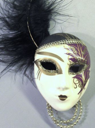 Original venezianische Porzellan Maske, Wanddeko/Dekomaske