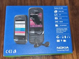 ✅Nokia C2-03 Touch Black (Simlock Frei) DUAL-SIM CARD Radio
