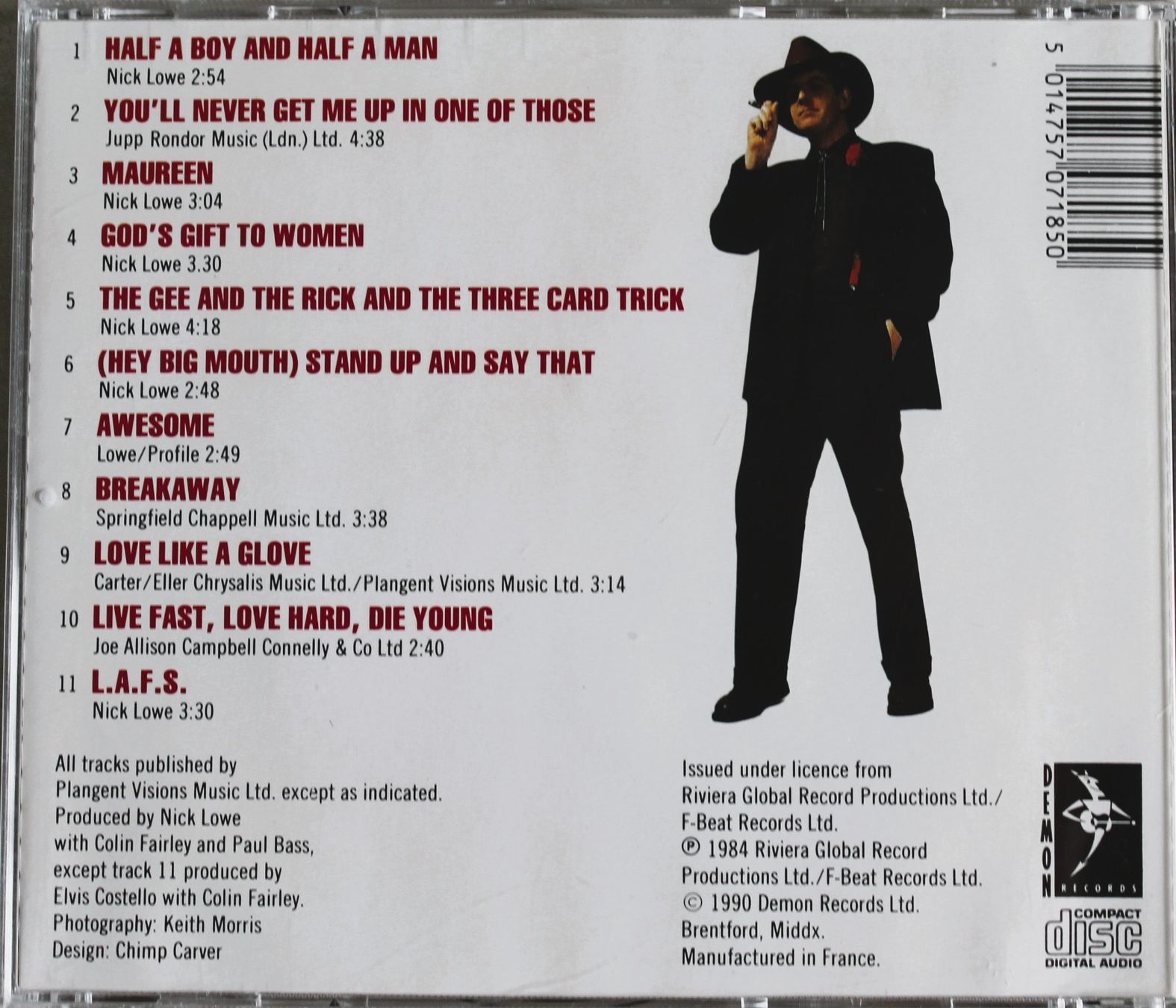 CDs: Nick Lowe and his cowboy outfit – Gebraucht aus Worblaufen von Cookie23 1