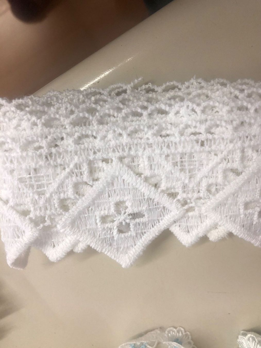 Stoffe: Spitze , hweiss, 120 cm lang, 6 cm breit – Neu (gemäss Beschreibung) aus Pratteln von sLaedeliBB 1