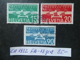 CH 1932 F16-F18 gestempelt