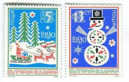 Briefmarken "Weihnachtsmann". Bulgarien.