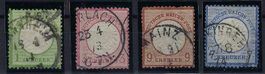 Deutsches Reich 1872  Schild 1+3+7 und 9 Kreuzer  gest.