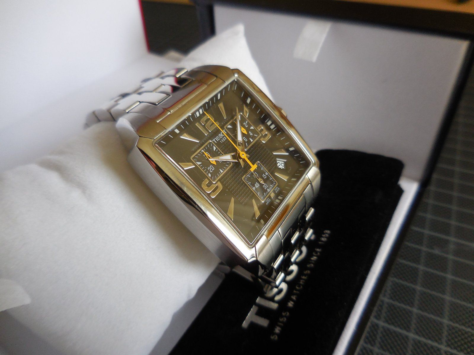 Tissot Orologi: TISSOT QUADRATO quarz chrono schwarz – Nuovo (secondo la descrizione) da Waldstatt venduto da 37bernhard79 2