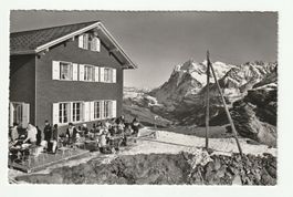 Alte AK Restaurant Grindelwaldblick mit Berner Alpen Bern