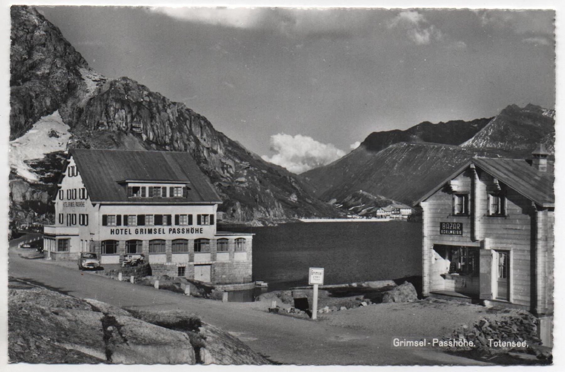 Cartoline postali: GRIMSEL-PASSHÖHE Bazar Edelweiss - Auto – Nuovo (secondo la descrizione) da Jona venduto da philajona