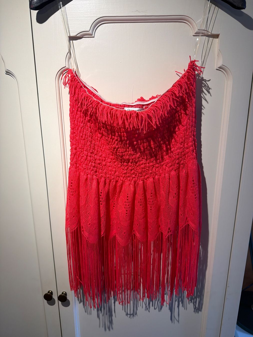 Vestiti: SOMMER KLEIDLI MIT FRANSEN-DAMEN,ROT – Nuovo e nell'imballaggio originale da Meienried venduto da ManuelaBoutique 1