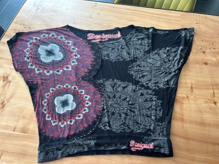 Damen T-Shirt Desigual Grösse L Floral Print guter Zustand