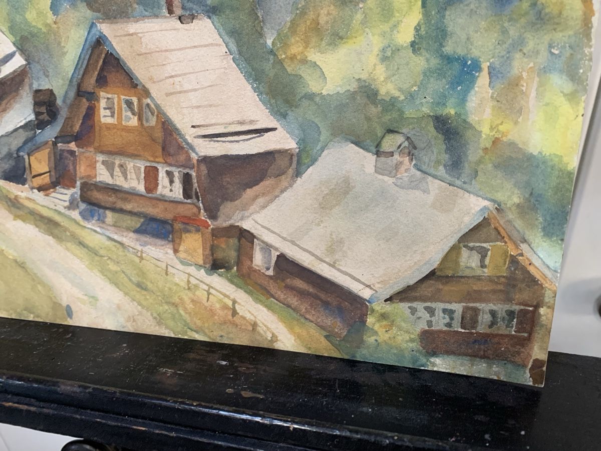 Gemälde: Trogen AR Kantonsschule 1943 – Gebraucht aus Wolfhalden von SecondAntique 1
