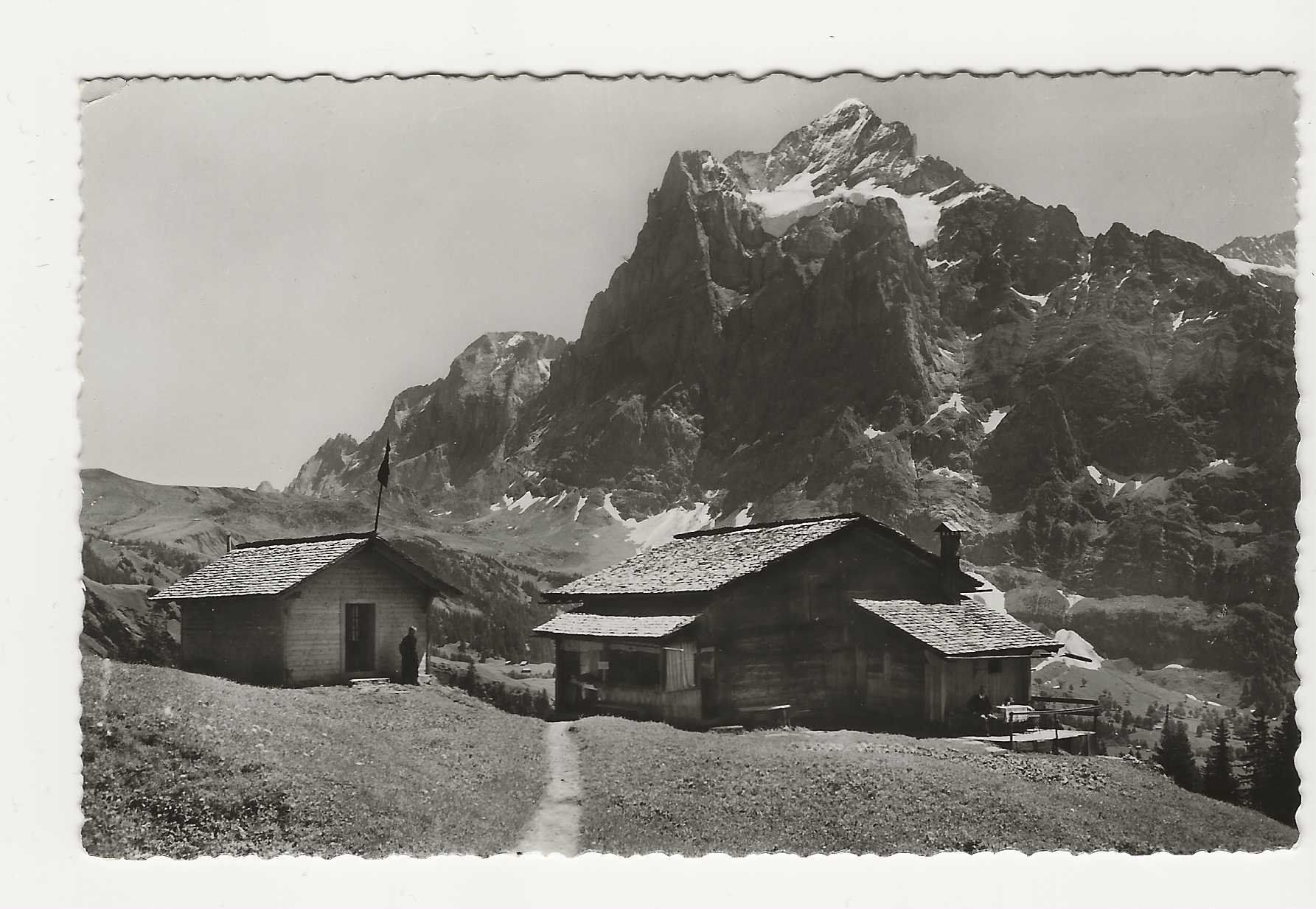 Cartoline postali: GRINDELWALD ,  WETTERHORN   1954 – Usato da Küttigen venduto da rolypo
