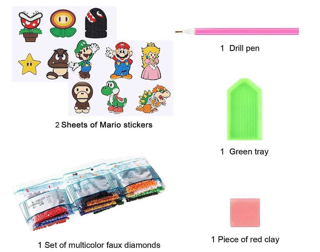 Kit bricolage: Super Mario Diamond Painting Malen Basteln – Nuovo e nell'imballaggio originale da Rorschacherberg venduto da mir_hgk2 2
