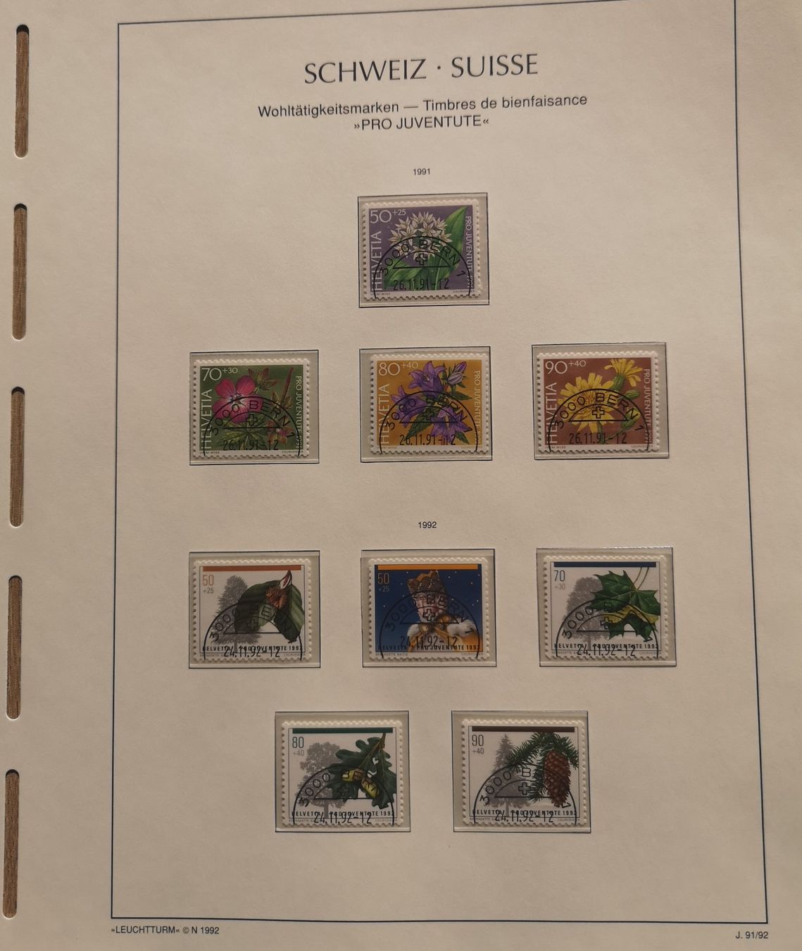 Tutti i francobolli: CH Briefmarken 1991-1993 ET gestempelt – Usato da Sevelen venduto da hei_dn6l