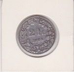 2 Franken 1909 Silber.