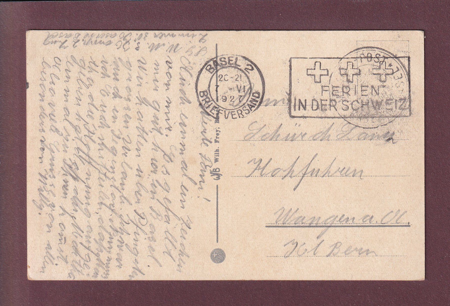 Cartoline postali: BASEL - Kaserne - 1927 – Usato da Pully venduto da nicecards 1