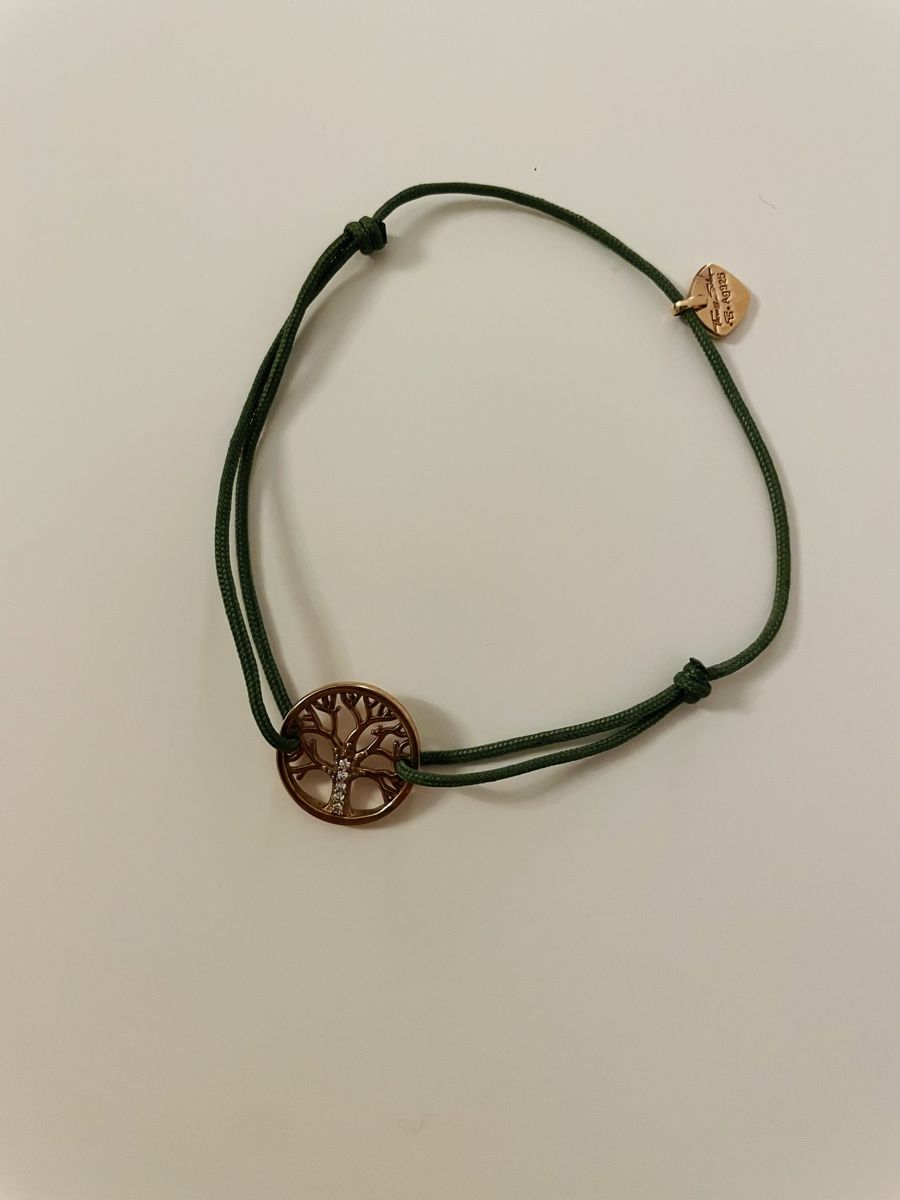 Thomas Sabo Bracciali & Braccialetti: Thomas Sabo Armband Lebensbaum grün – Usato da Dietikon venduto da lwe_f52l 1