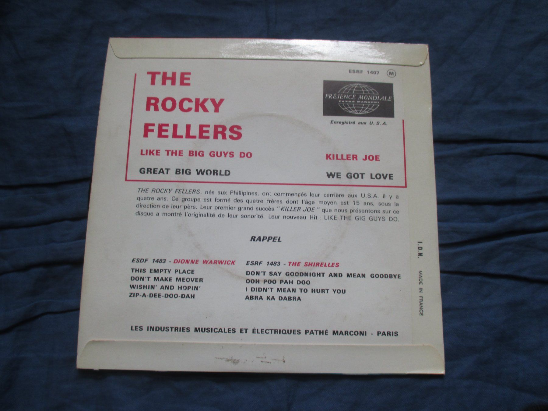 Dischi in vinile: The Rocky Fellers EP Killer Joe – Usato da Colombier NE venduto da Nevenma 1