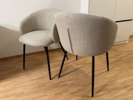 2x Armlehnenstuhl Skallo von Mørteens – Beige