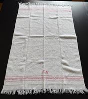 Vintage Duschtuch/Badetuch mit Initialen, Shabby Chic (EB)