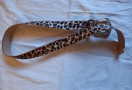 Leopardengürtel mit Strasssteinen im Vintage-Stil mit golden