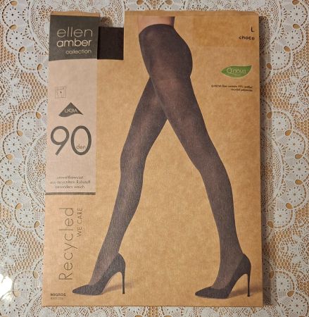 Ellen Amber Recycled We Care 90den Strumpfhose Gr.L Choco
