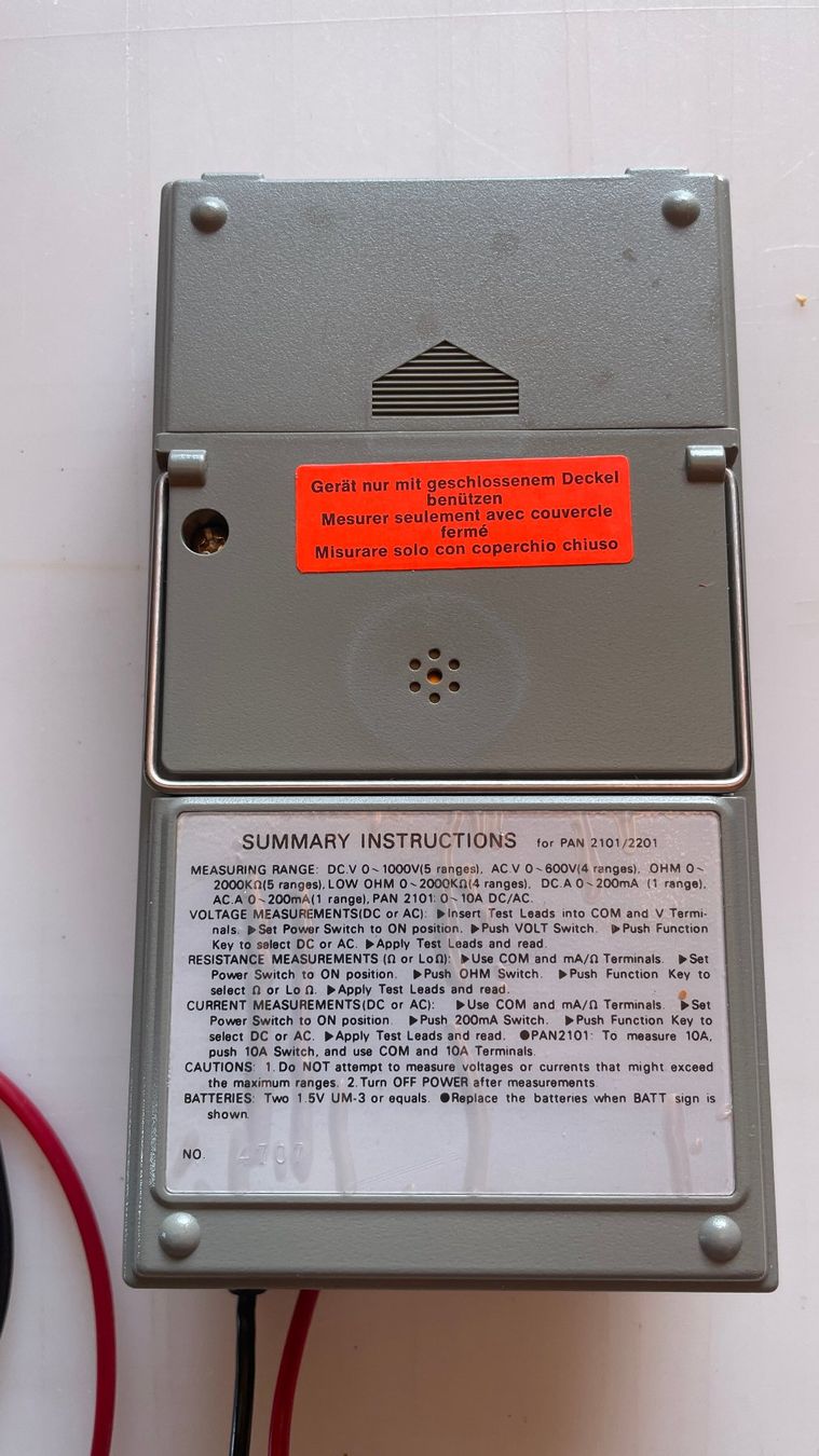 Misurare: Pantec Digital Multimeter PAN-210I – Usato da Glattfelden venduto da cybermaxx 4