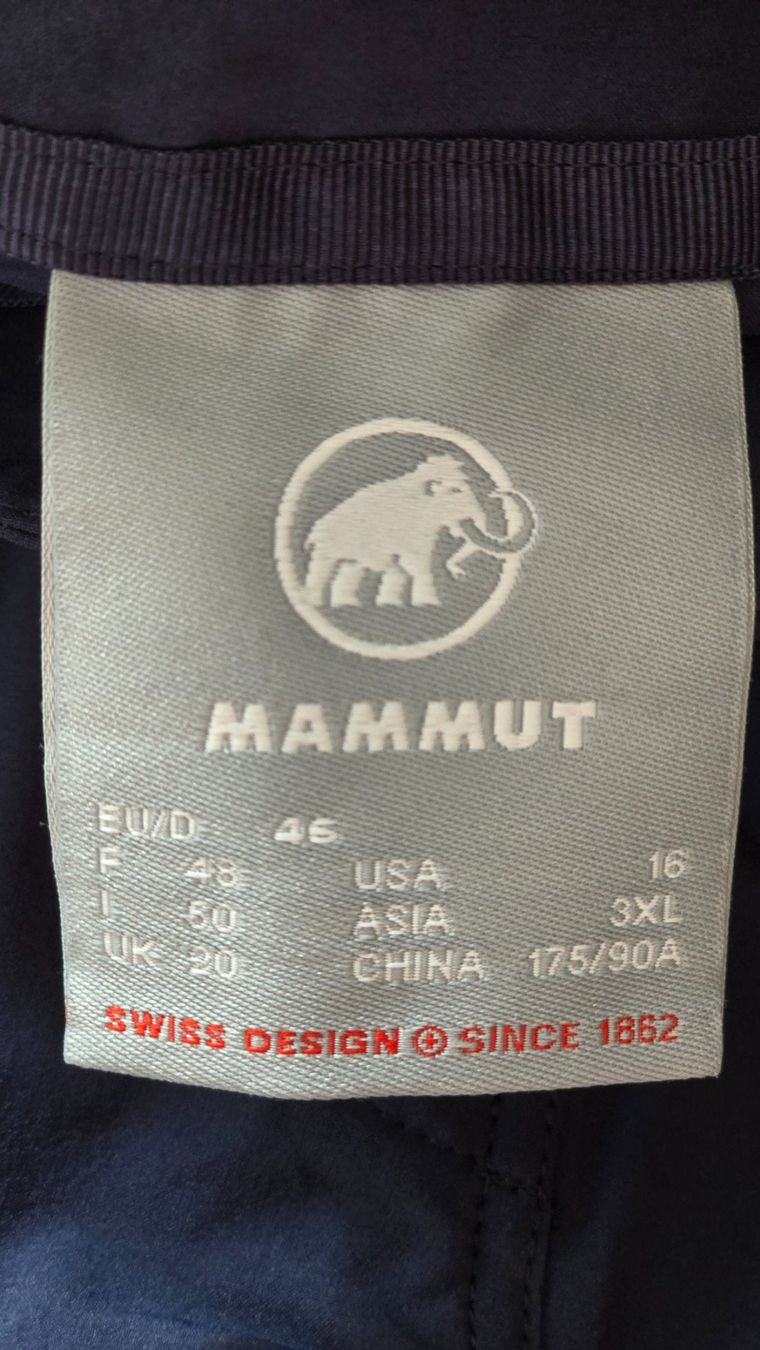 Mammut Pantaloni: Mammmut Wanderhose Zip-Off, Gr. 46, blau – Usato da Düdingen venduto da Kab2 2