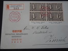 17.IX.43. FDC CEPA EXPOSITION PHILATELIQUE NATIONAL GENF