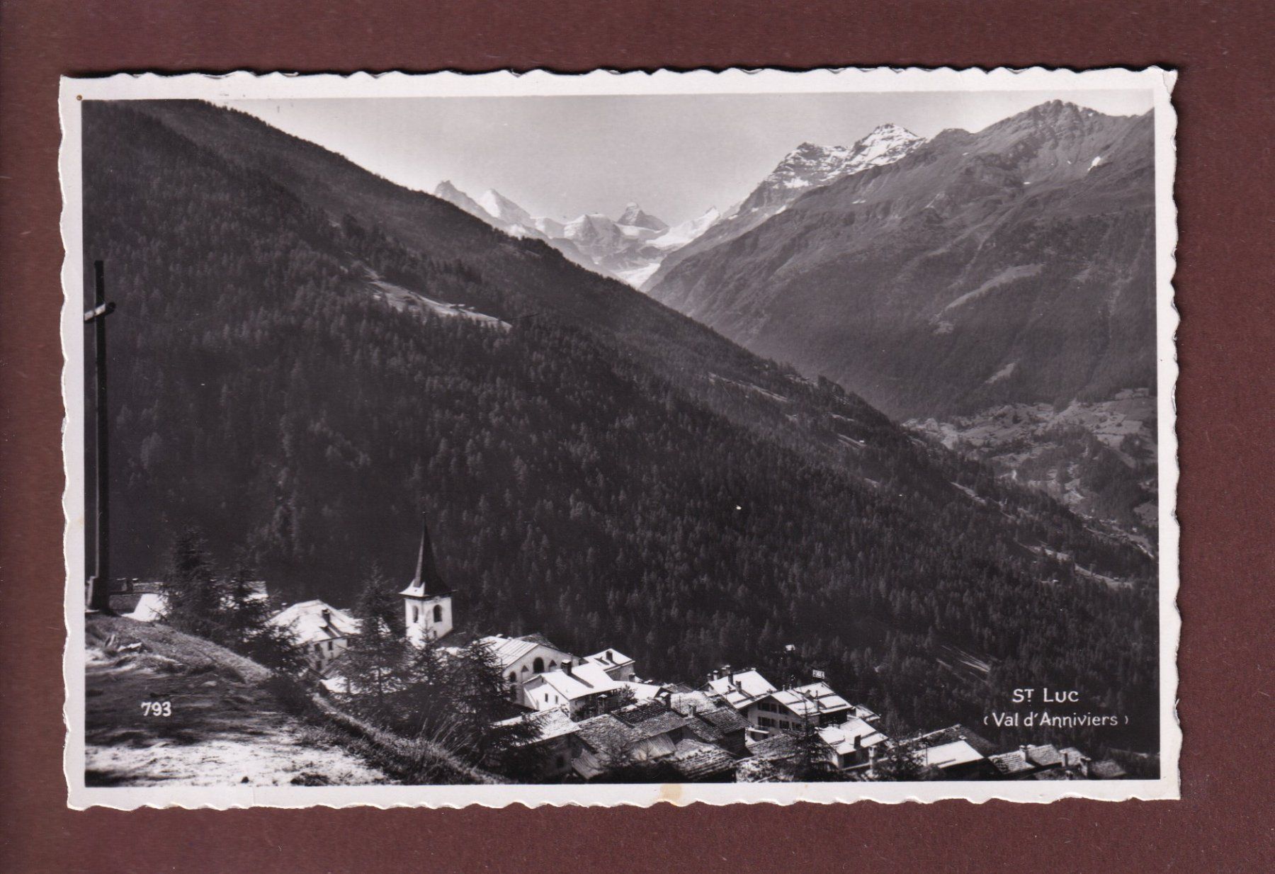 Cartoline postali: Val d'Anniviers - ST. LUC - 1946 – Usato da Pully venduto da nicecards