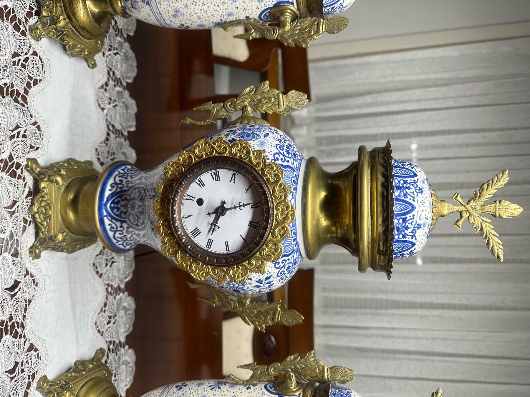 Orologi da terra & Orologi da parete: An 19th century German clock garniture – Usato da Trasadingen venduto da Kaffee.mann 3