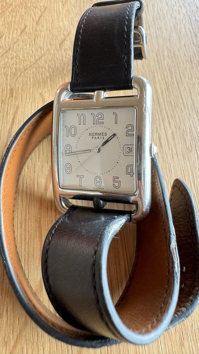 Hermès Orologi: Hermès Cape Cod Stahl, Lederarmband, Top! – Usato da Untersiggenthal venduto da TimeandShine 9