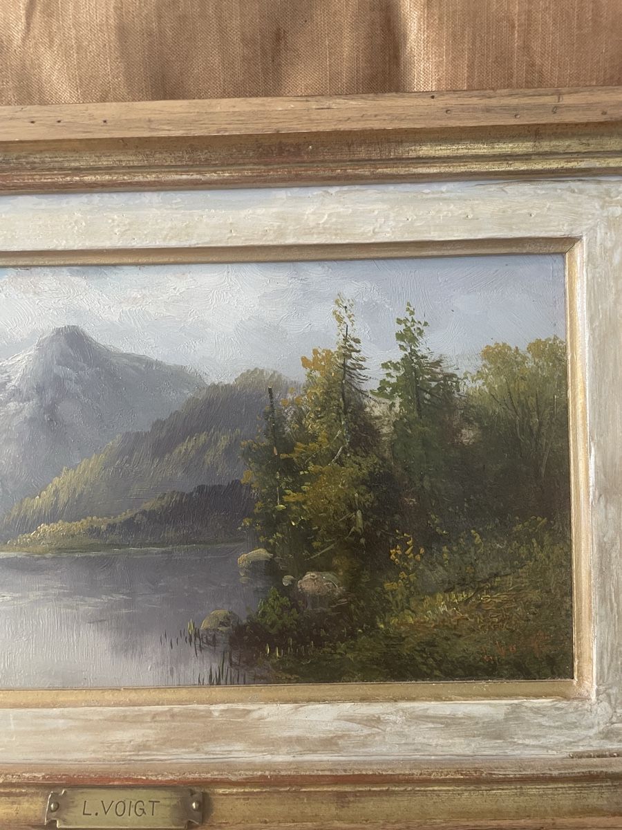 Dipinti: Gemälde L. Voigt Bergsee signiert  – Usato da Steinmaur venduto da Eastwing 3