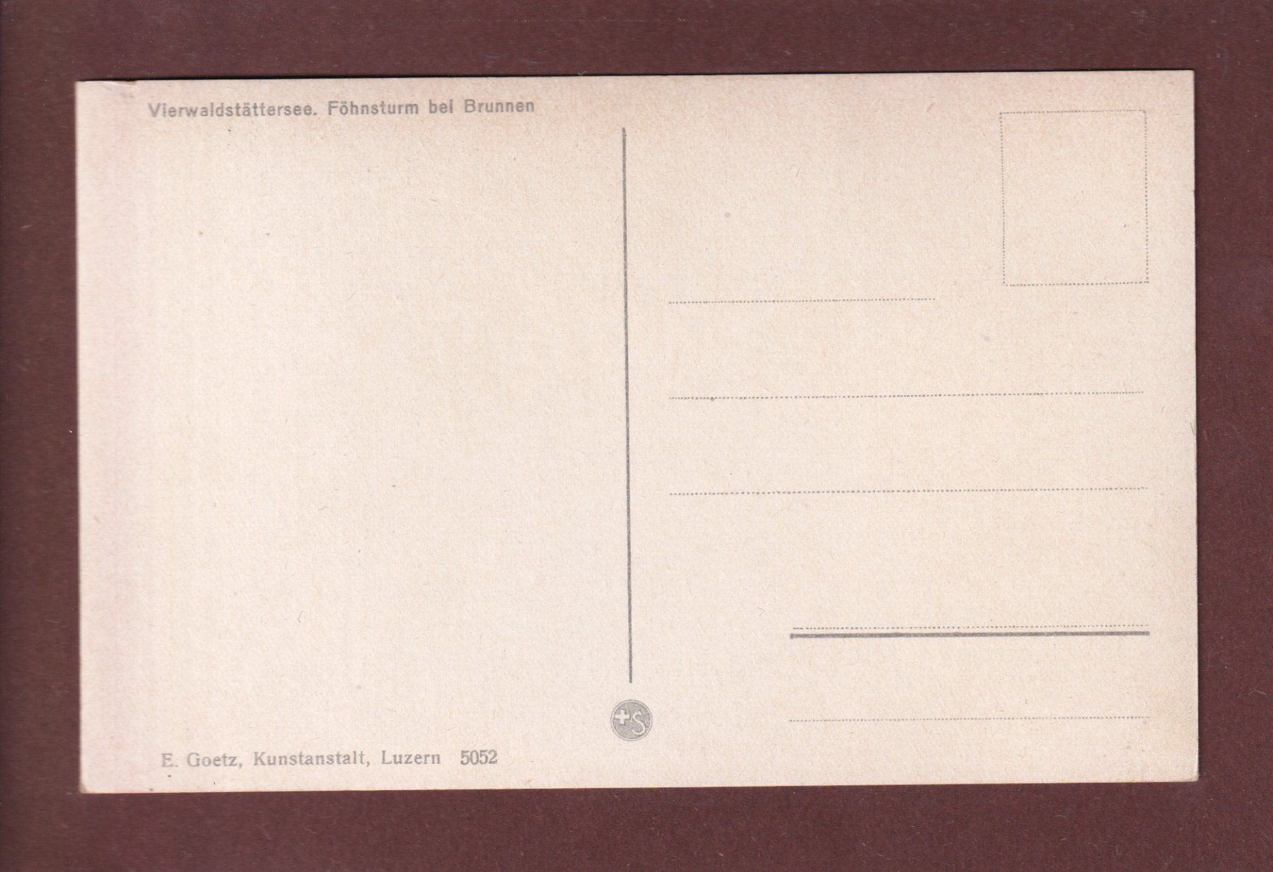 Cartoline postali: Föhnsturm bei BRUNNEN – Usato da Pully venduto da nicecards 1