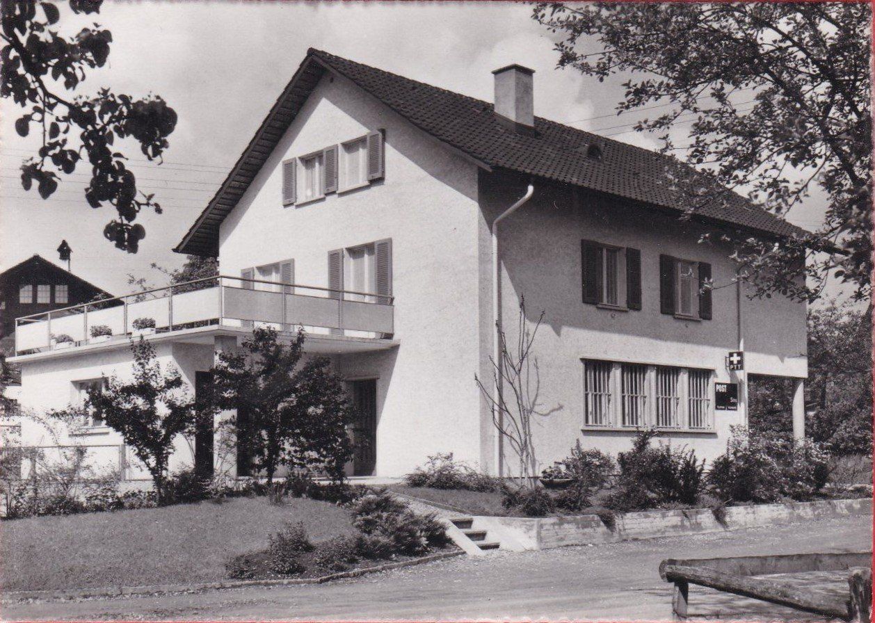 Cartoline postali: Sins AG Ortsansicht Postgebäude  , ca.1950 – Usato da Solothurn venduto da Bepposol