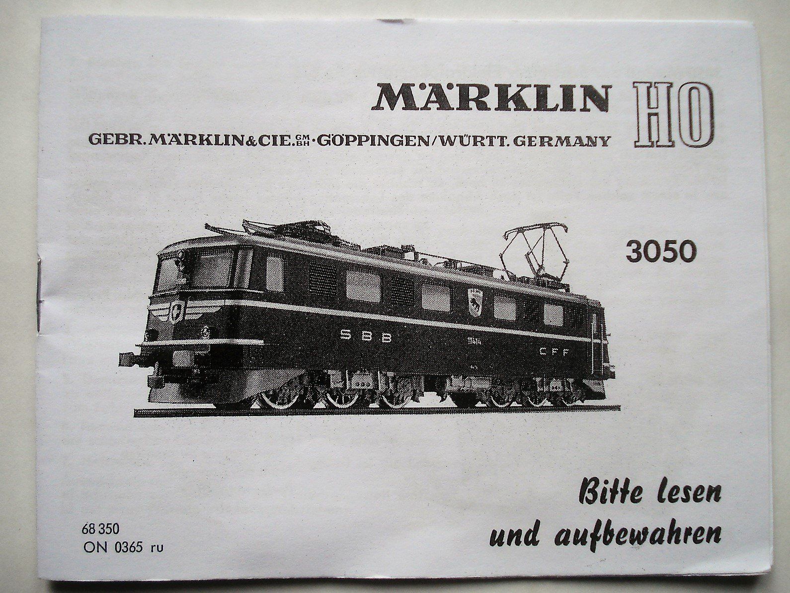 Märklin Modellini di ferrovie: Märklin Betriebsanleitung 3050 – Usato da Frauenfeld venduto da Fixtrix