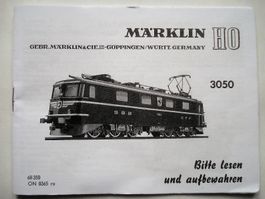 Märklin Betriebsanleitung 3050