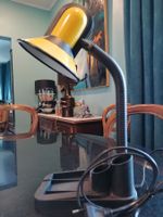 Fase Madrid Yellow Desk Lamp with Organiser from the 1980s