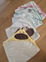 6 Hooded Baby Towels Set, Very Absorbent, Soft Fabric