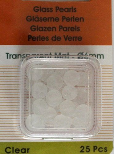 Perlen (unechte): Glasperlen 6mm matt weiss – Neu und originalverpackt aus Schlatt TG von mavo85