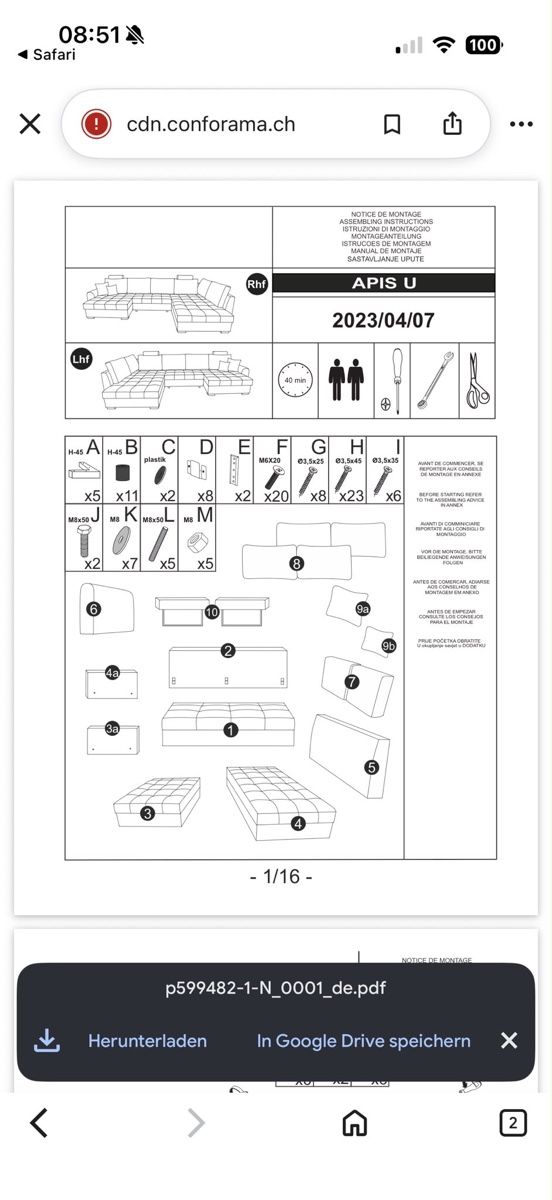 Conforama Sofas: Ecksofa Apis Beige – D'occasion à eglisau par schmied1992 3