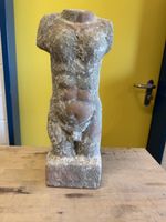 Antike Torso Skulptur aus Thon, Vintage Deko-Objekt!
