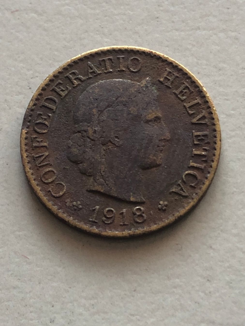 Tutti le monete: 5 Rp. 1918 Messing – Usato da Schötz venduto da Odpa