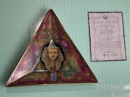 Porzellan Pyramide-Teller Ägypten Ramses II Osiris Porcelain