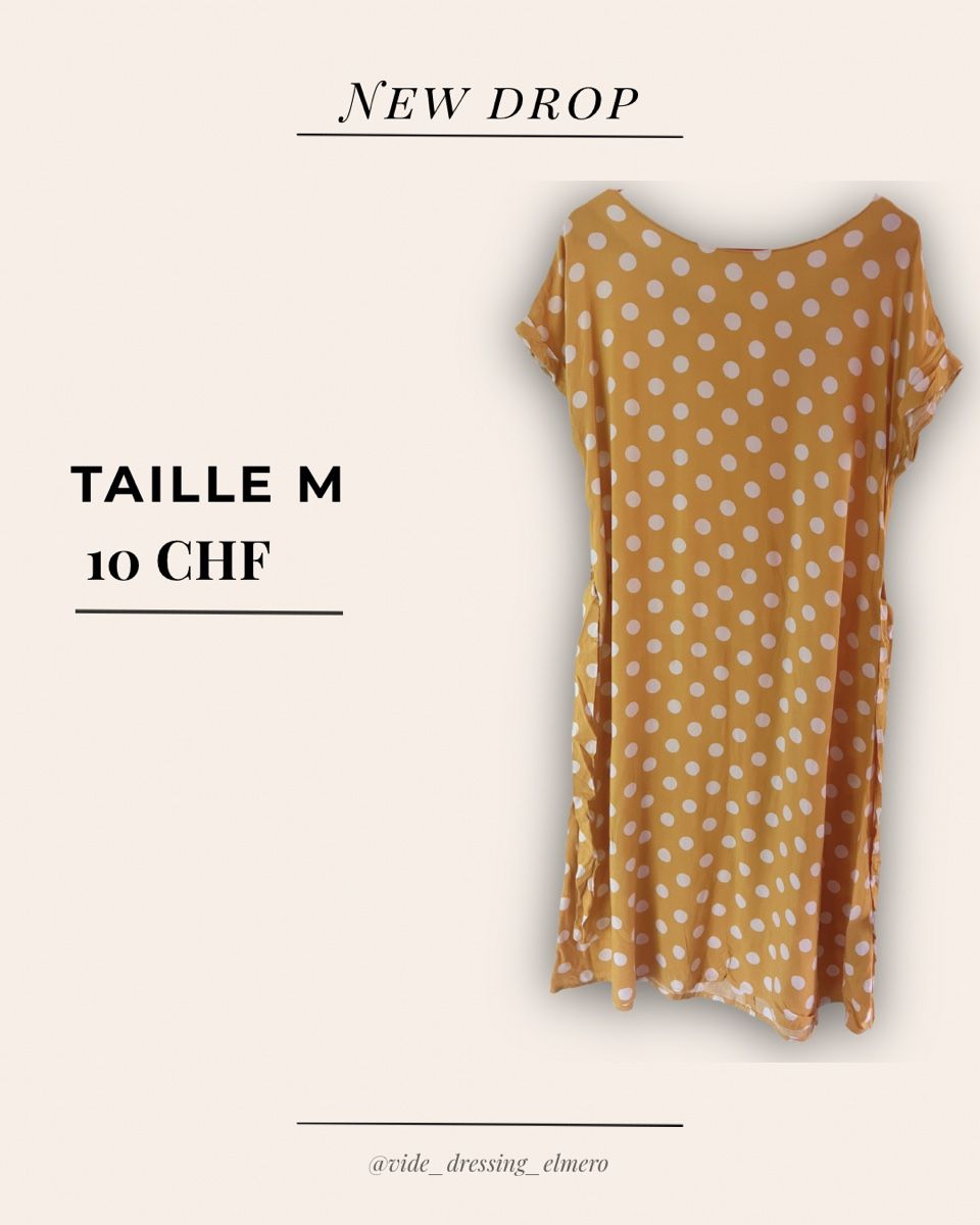 Kleider: Robe d'été jaune à pois blancs – Neu (gemäss Beschreibung) aus Massonnens von Rebelle88