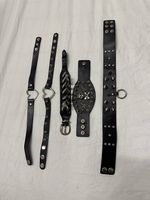 stylische goth choker und armbänder